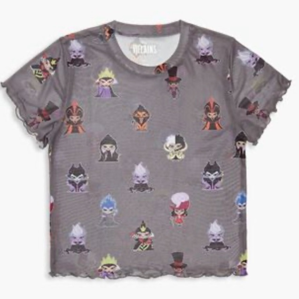 Nwt Disney Villains Print Baby Tee sz L